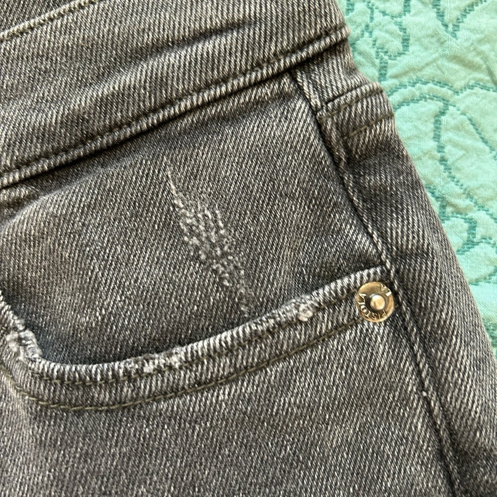 Pistola Mid Rise Gray/Black Jeans A-line Slim - Picture 5 of 12